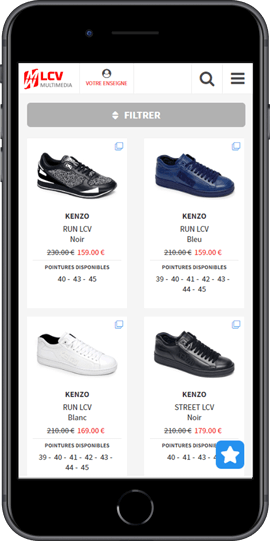 Aide à la vente|Ajout au panier|Recherche par sosies|Filtrage avancé|Création de sélections