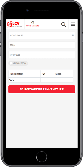 Inventaire|Idéal pour les inventaires tournants|Vérification instantanée de vos codes-barres erronés|Le vidage du terminal et le contrôle des anomalies sont effectués en temps réel|L’édition et la correction peuvent être lancées directement depuis votre bureau
